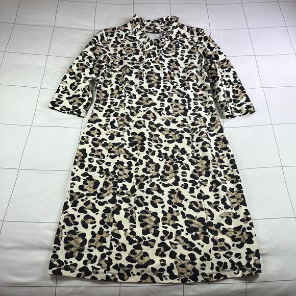 J.McLaughlin Dress Womens Medium Terin Sheath Leopard Animal Print Catalina - Picture 2 of 9